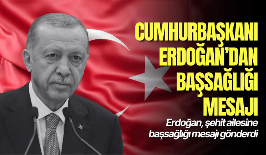 Cumhurbaşkanı Erdoğan'dan şehit Mustafa Aydın'ın ailesine başsağlığı mesajı