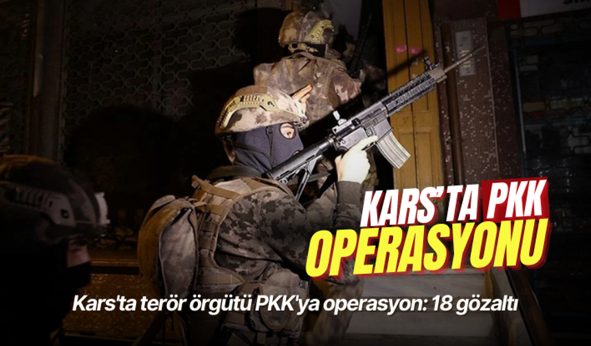 Kars'ta terör örgütü PKK'ya operasyon: 18 gözaltı