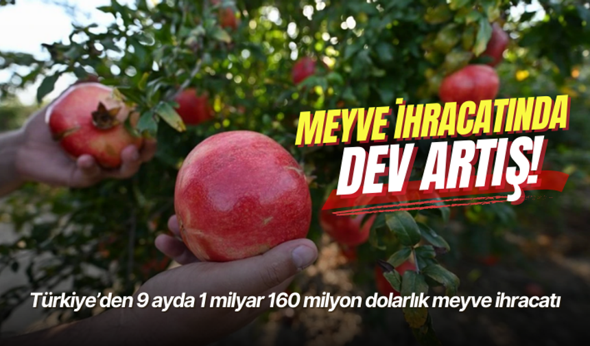 Türkiye’den 9 ayda 1 milyar 160 milyon dolarlık meyve ihracatı