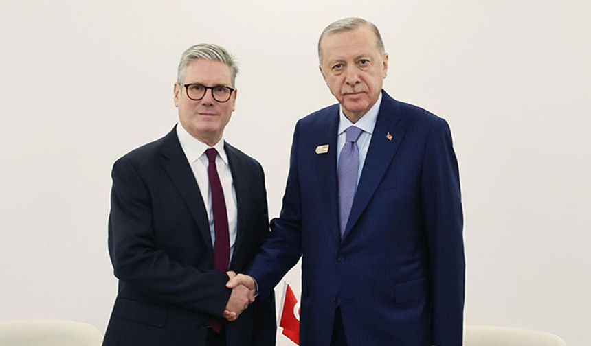 Cumhurbaşkanı Erdoğan İngiltere Başbakanı  ile görüştü