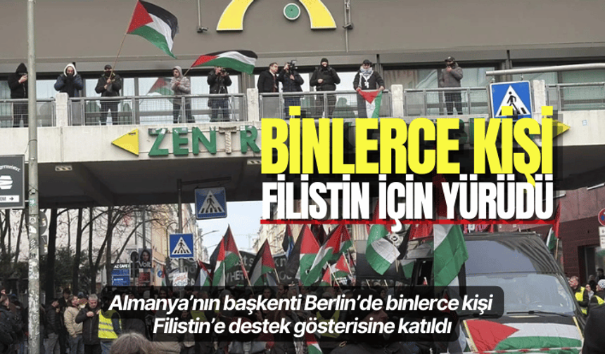 Almanya’da binlerce kişi Filistin için yürüdü