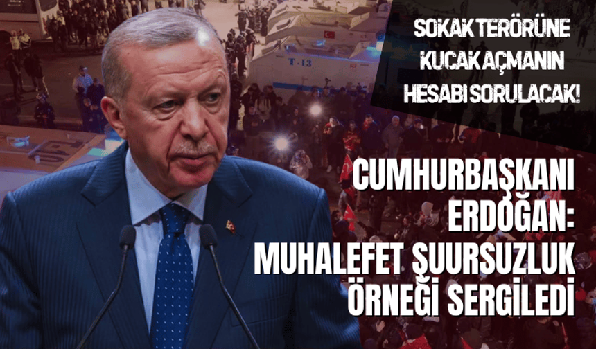 Cumhurbaşkanı Erdoğan: Sokak terörüne kucak açtılar