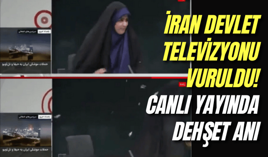 İran Devlet Televizyonu vuruldu! Canlı yayında dehşet anı