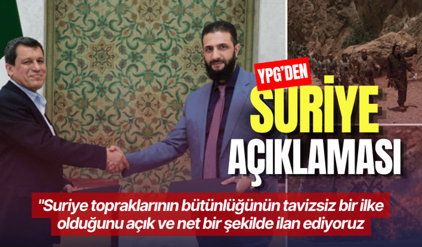 YGP'den 'Suriye toprak bütünlüğüne tavizsiz destek' açıklaması