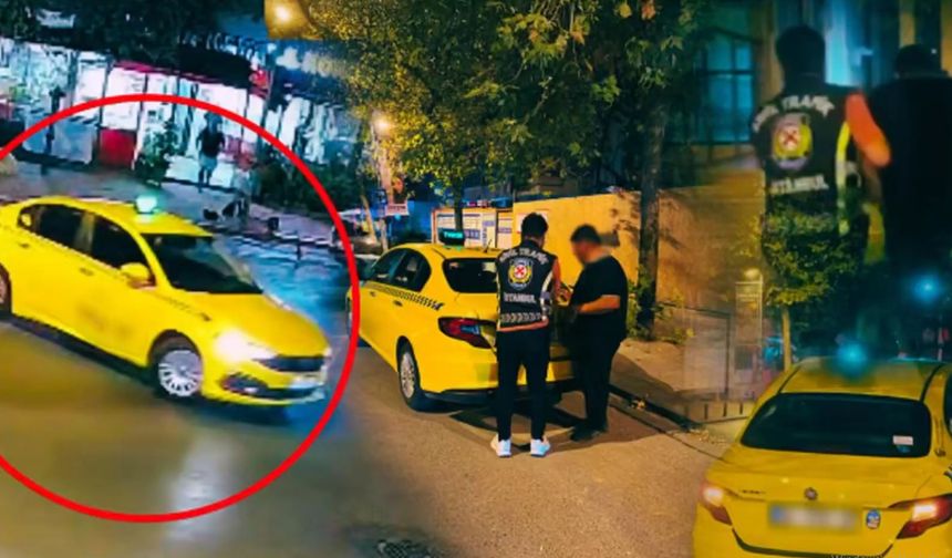 İstanbul'da anne ile çocuklarının önünde drift yapan taksi şoförü yakalandı