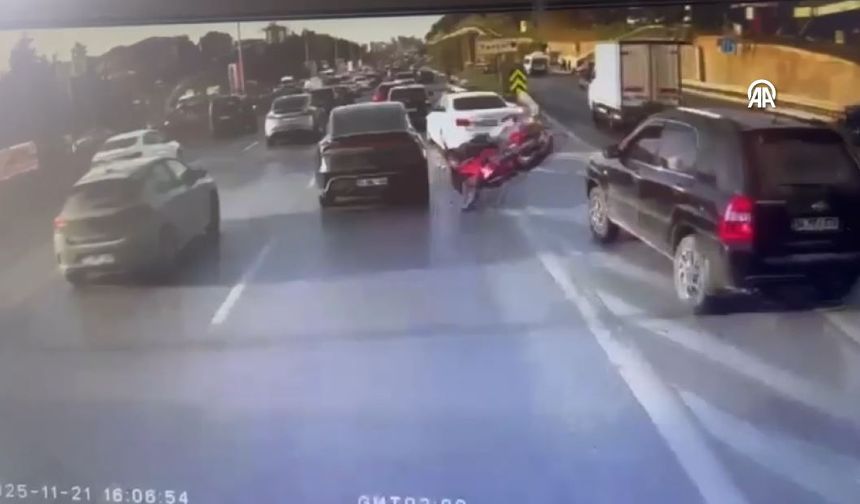 Aracın arasından geçmeye çalıştı, hastanelik oldu