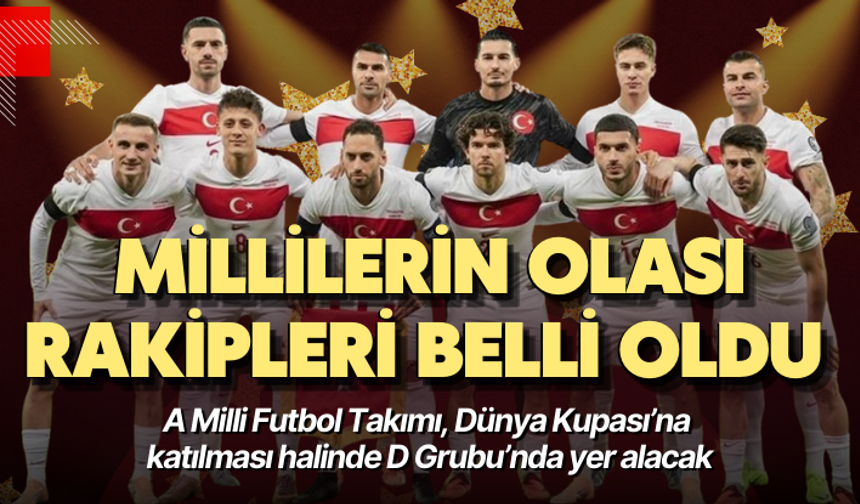 A Milli Futbol Takımı, Dünya Kupası’na katılması halinde D Grubu’nda yer alacak