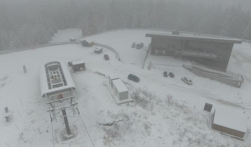 Ilgaz Dağı'nda kar kalınlığı 20 santimetreye ulaştı