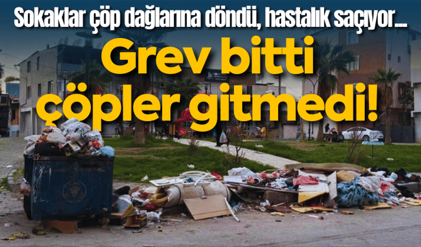 Grev bitti çöpler gitmedi! Sokaklar çöp dağlarına döndü, hastalık saçıyor...