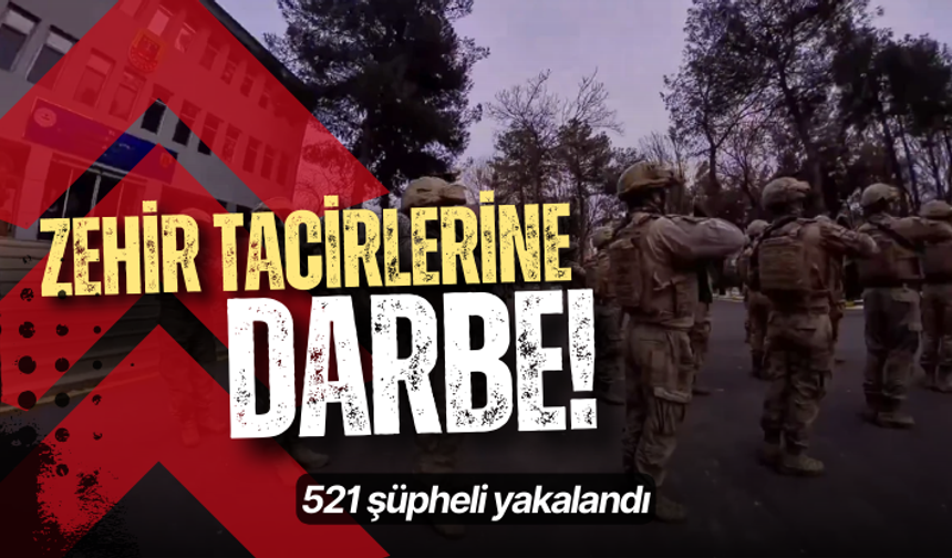 Jandarmadan 23 ilde zehir tacirlerine operasyon! 521 şüpheli yakalandı