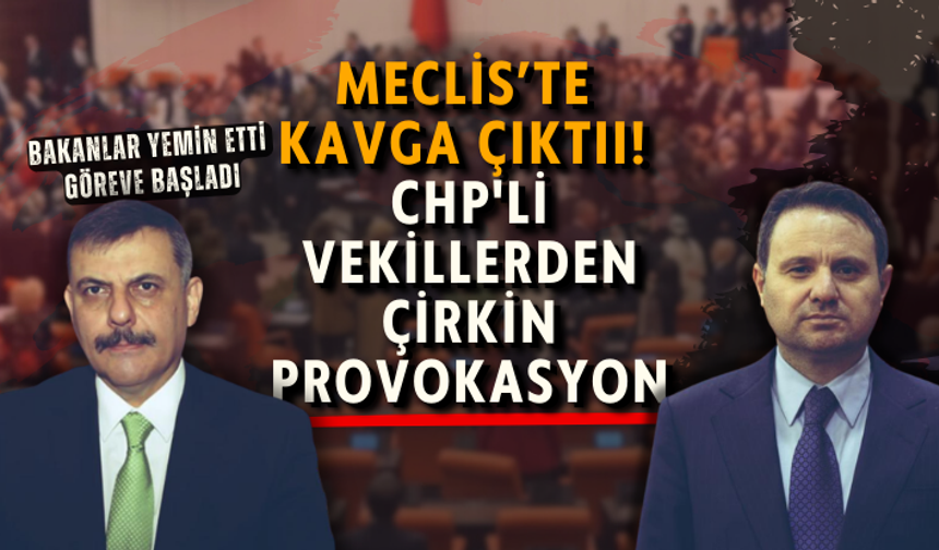 Meclis'te kavga çıktı! CHP'li vekiller kürsüyü işgal etti