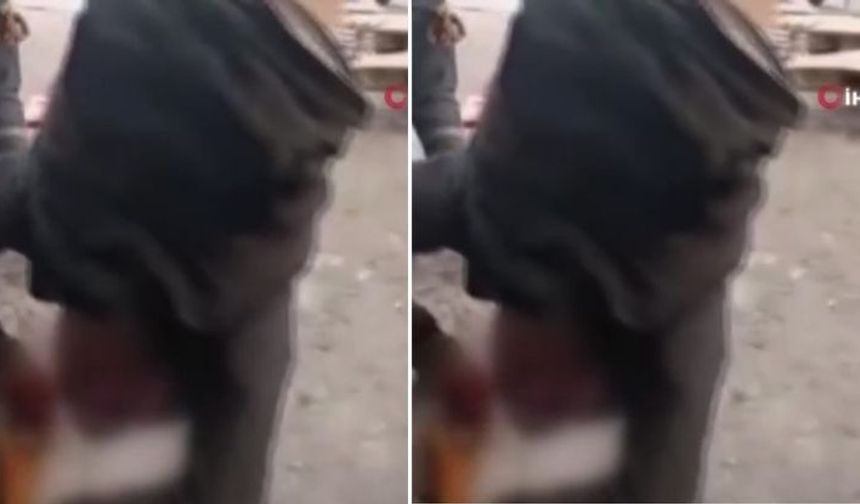 Ankara'da vicdansızlık kamerada! Zihinsel engelli çalışanı ayağından vince astılar...