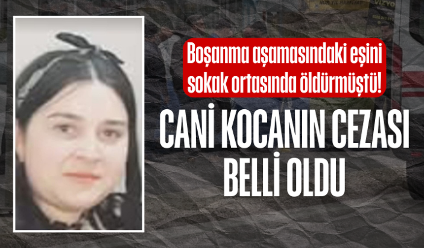 Boşanma aşamasındaki eşini sokak ortasında öldürmüştü! Cani kocanın cezası belli oldu