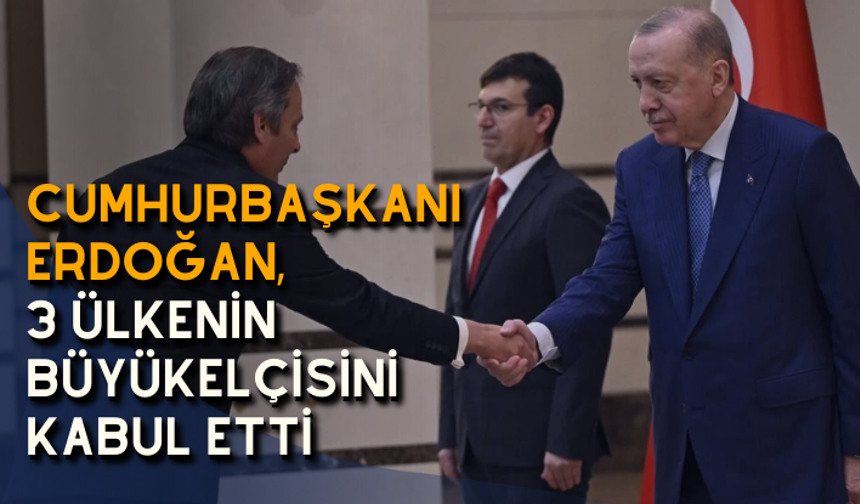 Cumhurbaşkanı Erdoğan, 3 ülkenin büyükelçisini kabul etti
