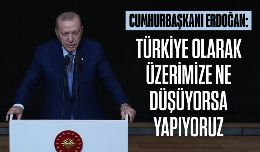 Cumhurbaşkanı Erdoğan konuşuyor