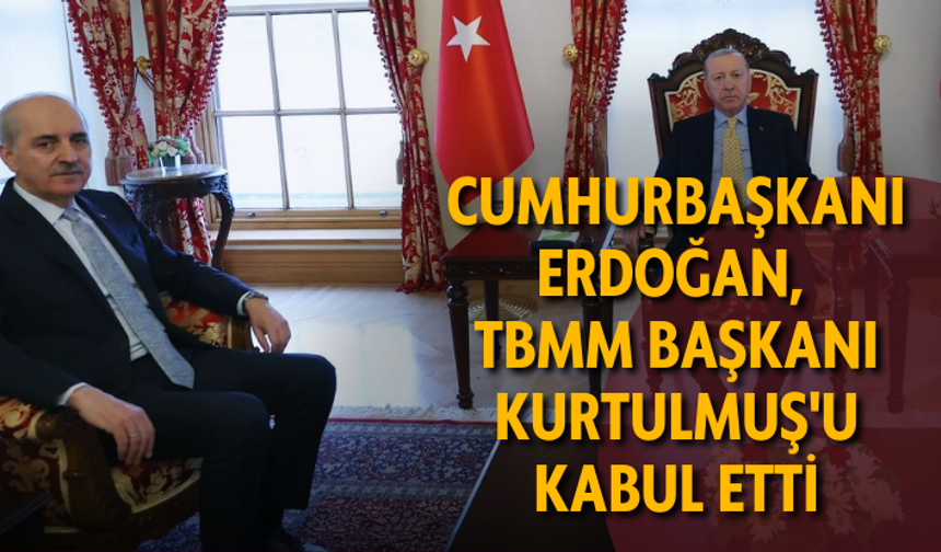 Cumhurbaşkanı Erdoğan, TBMM Başkanı Kurtulmuş'u kabul etti