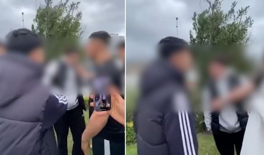 İstanbul'da skandal görüntüler! Aralarına aldıkları çocuğa kabusu yaşattılar...