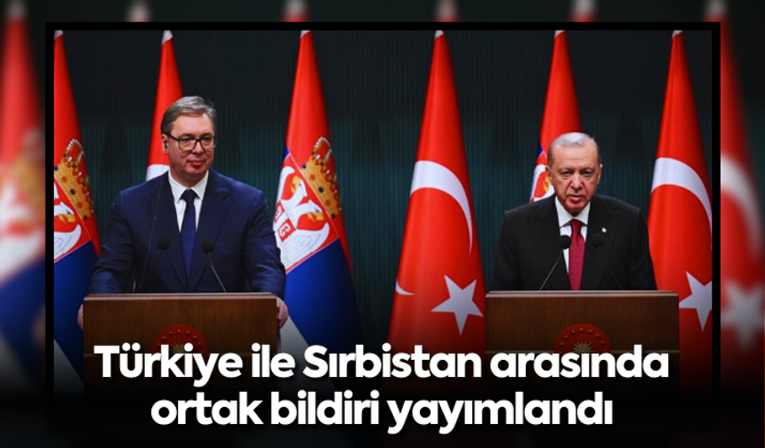 Türkiye ile Sırbistan arasında ortak bildiri yayımlandı
