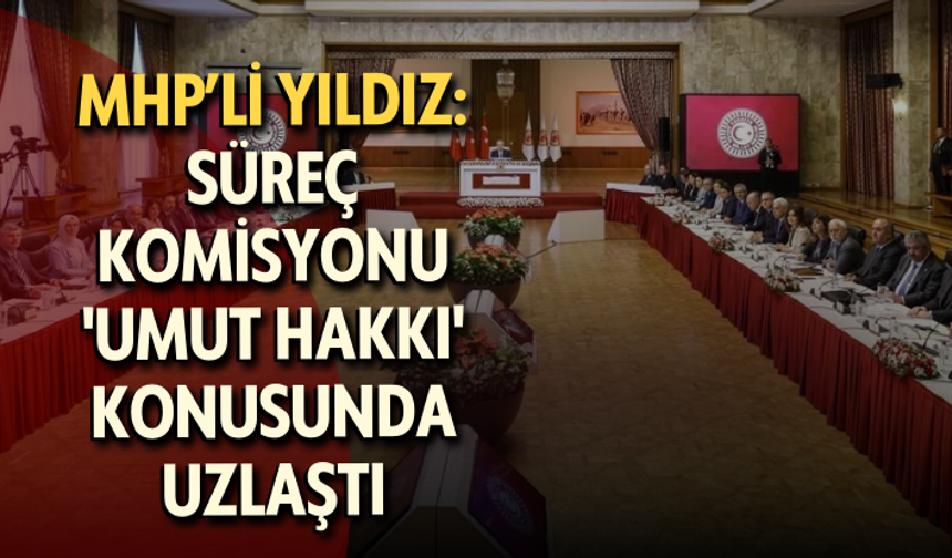 MHP’li Yıldız: Süreç komisyonu 'umut hakkı' konusunda uzlaştı