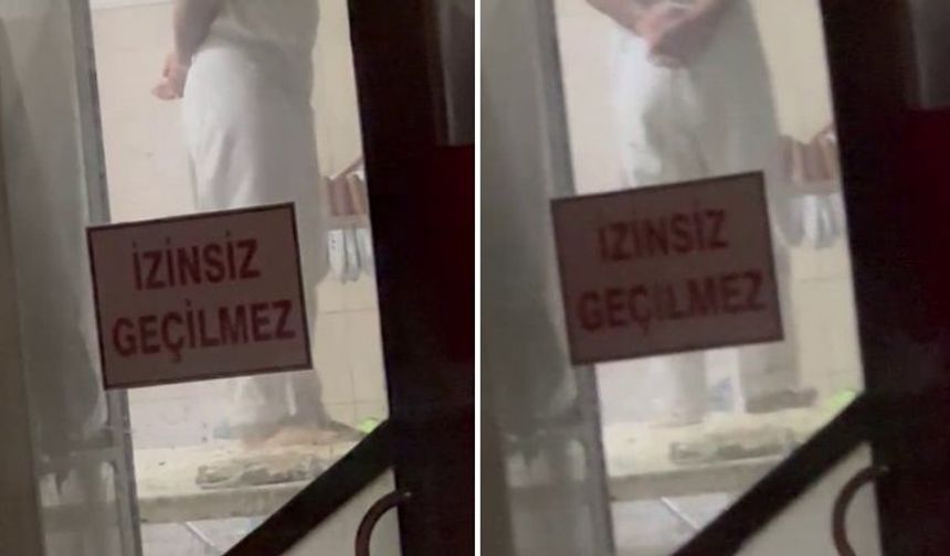 Sakarya’da skandal görüntü! Tatlı hamurunu ayağıyla çiğnedi