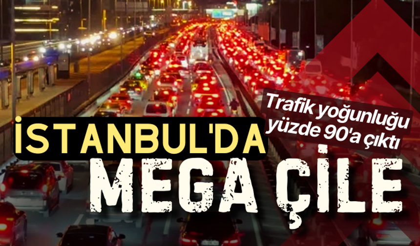 İstanbul'da trafik yoğunluğu yüzde 90'a çıktı