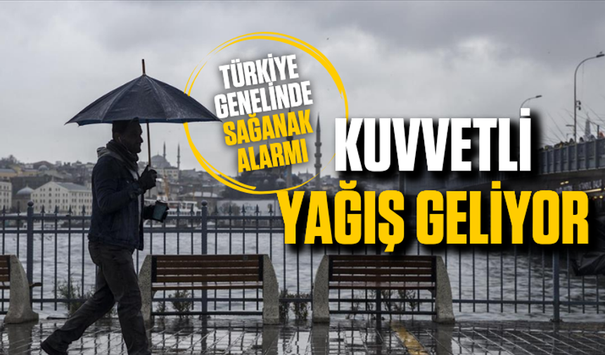 Türkiye genelinde sağanak alarmı: Birçok ilde kuvvetli yağış bekleniyor