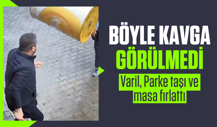 Akıllara durgunluk veren olay! Kavgada eline geçirdiğini karşı tarafın üzerine attı