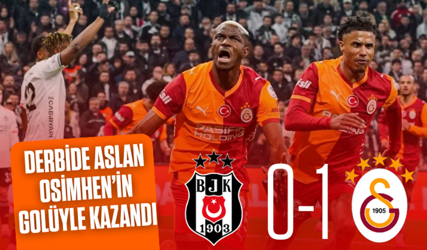 Derbide kazanan Galatasaray: Beşiktaş'ı 1-0 yendi