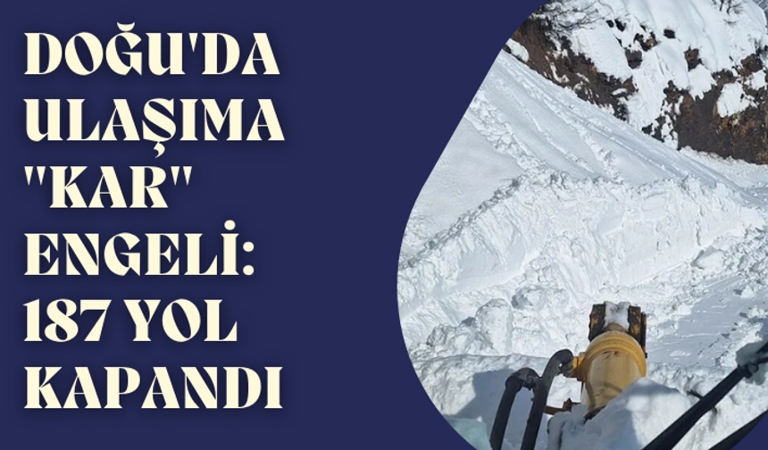 Doğu'da ulaşıma "kar" engeli: 187 yol kapandı