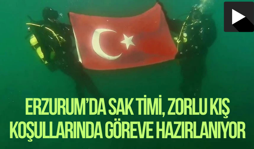 Erzurum’da SAK timi, zorlu kış koşullarında göreve hazırlanıyor