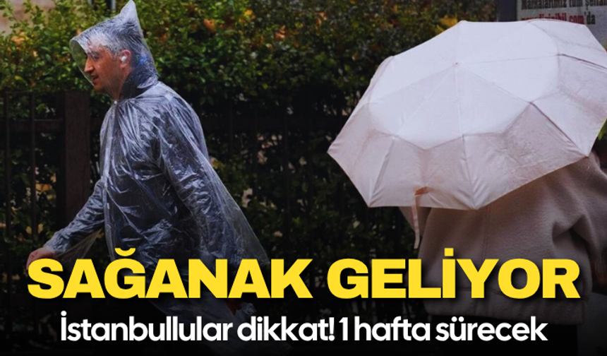 İstanbul'da yağışlı hava 1 hafta sürecek
