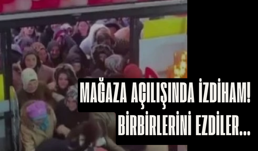 Mağaza açılışında indirim! Birbirlerini ezdiler...