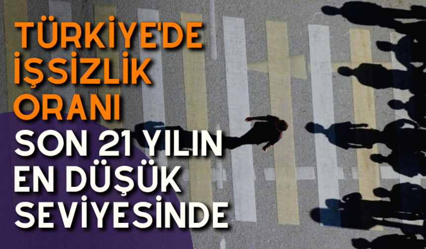 Türkiye'de işsizlik oranı son 21 yılın en düşük seviyesinde