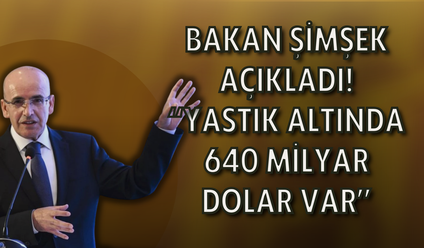 Bakan Şimşek açıkladı! “Yastık altında 640 milyar dolar var”