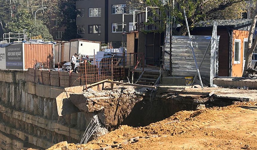 Chobani Stadyumu yanında korkutan olay: Şantiye alanında çökme meydana geldi