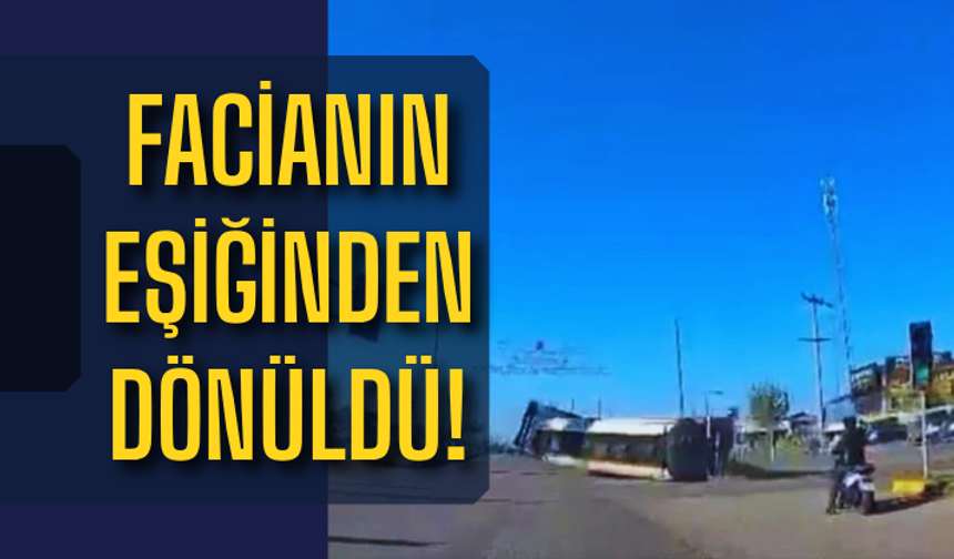 Facianın eşiğinden dönüldü! Akaryakıt yüklü tır böyle devrildi