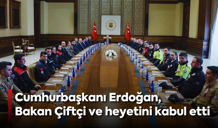 Cumhurbaşkanı Erdoğan, Bakan Çiftçi ve heyetini kabul etti