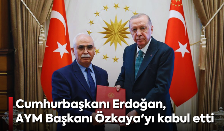 Cumhurbaşkanı Erdoğan, AYM Başkanı Kadir Özkaya'yı kabul etti