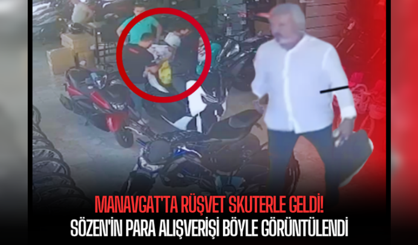 Scooter bagajında rüşvet! Manavgat’taki rüşvet skandalında yeni görüntüler ortaya çıktı
