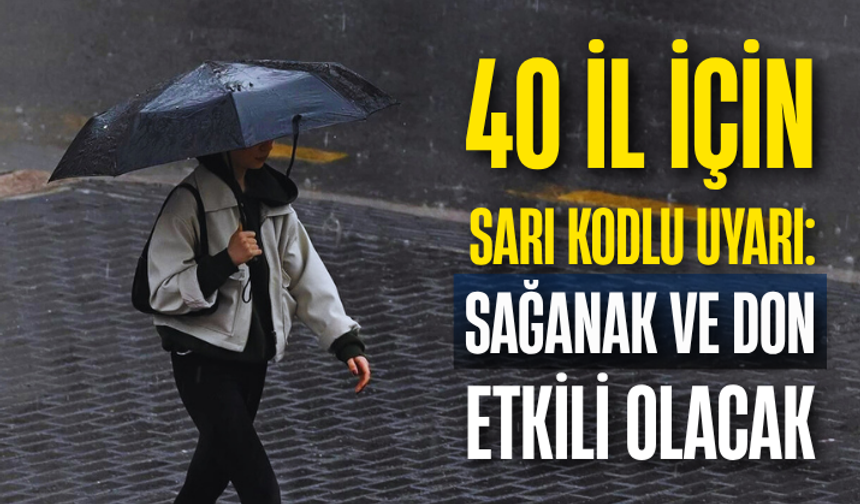 Meteorolojiden 40 il için “sarı” uyarı: Zirai don ve kuvvetli yağış geliyor
