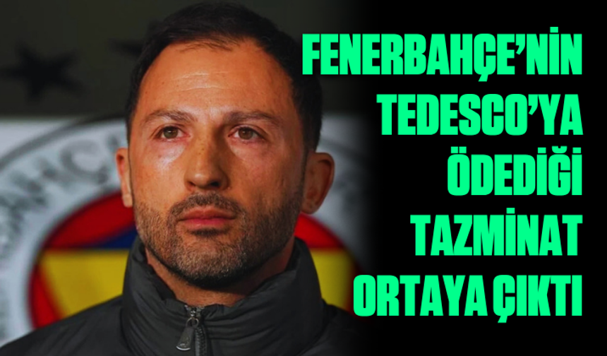 Fenerbahçe’nin Tedesco’ya ödediği tazminat ortaya çıktı