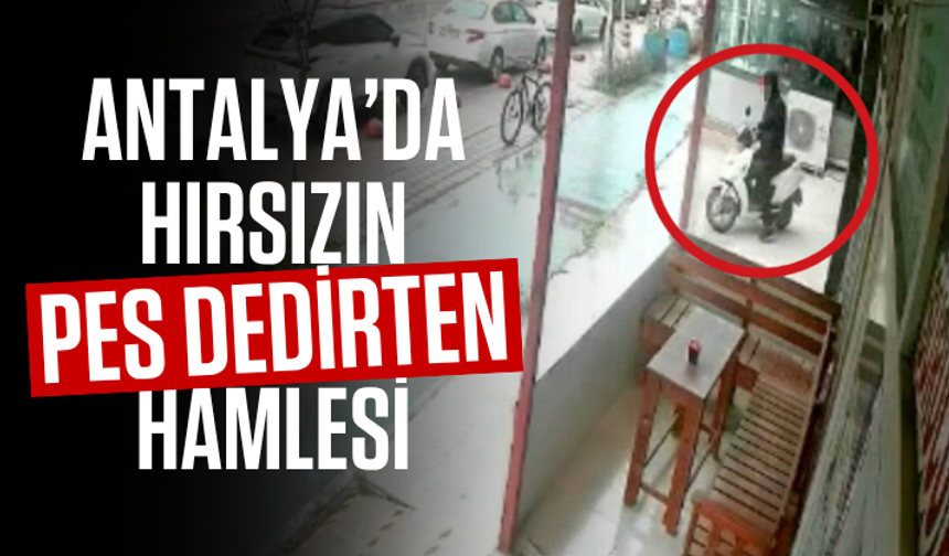 Antalya’da pes dedirten hırsızlık: Çaldığı bisikleti bırakıp motosiklet çaldı