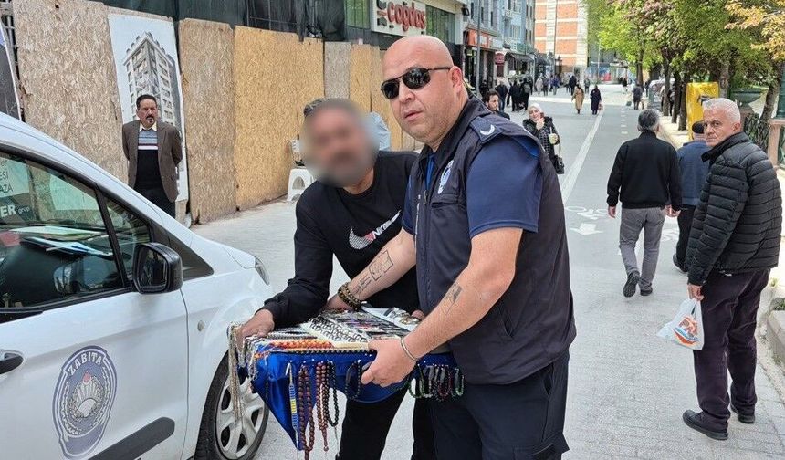 Eskişehir’de gündem olan görüntü! Tezgahına el konuldu, ortalık karıştı!