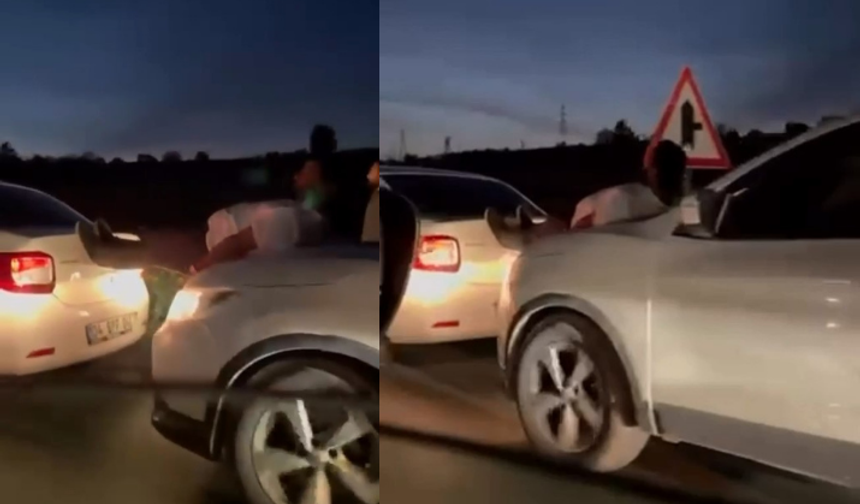 Bursa'da pes dedirten yöntem! Aracı ayaklarıyla itti, o anlar kamerada