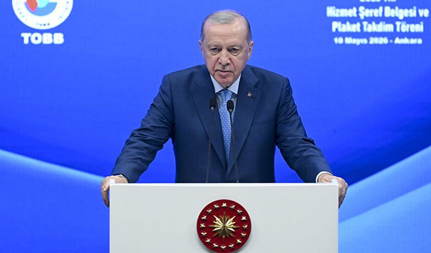 Cumhurbaşkanı Erdoğan, TOBB Hizmet Şeref Belgesi ve Plaket Takdim Töreni'nde konuşuyor