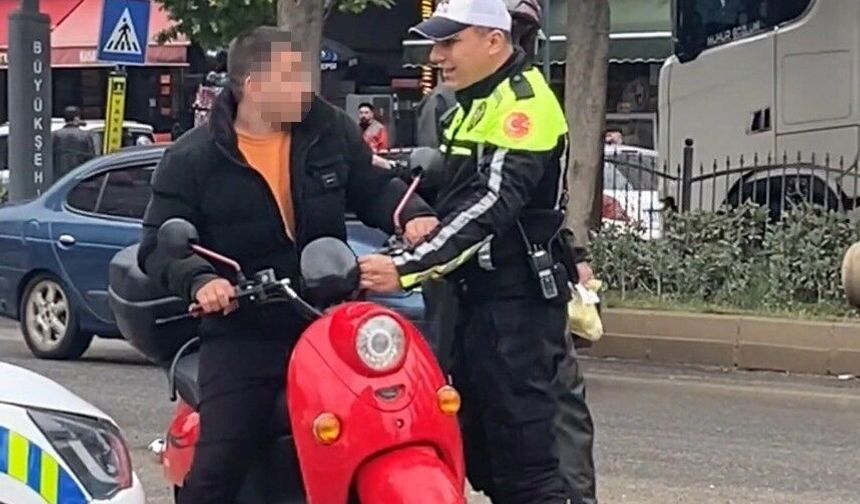 Bindiği motosikletin iki katı ceza yedi