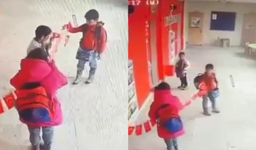 Miniklerin Türk bayrağı hassasiyeti yürekleri ısıttı
