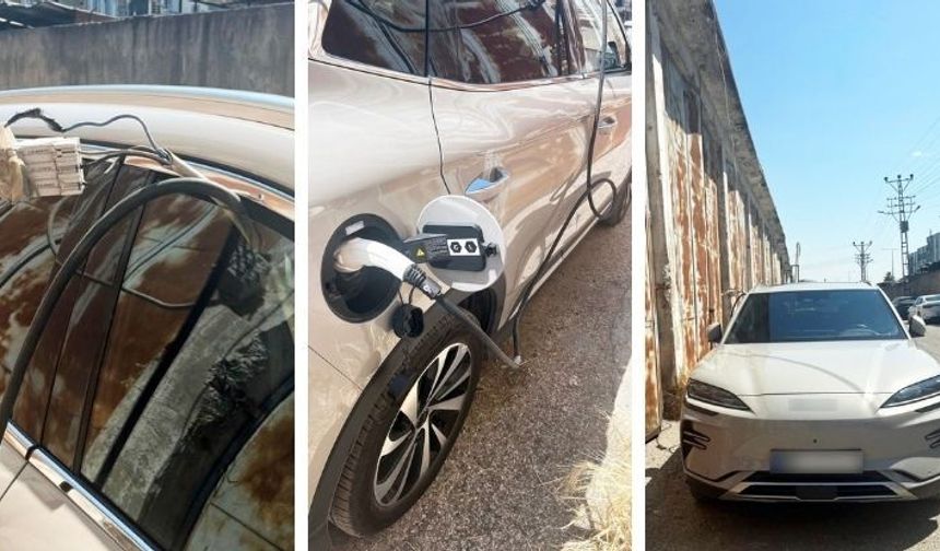 Şanlıurfa’da pes dedirten olay! Kaçak elektrikle araç şarj istasyonu