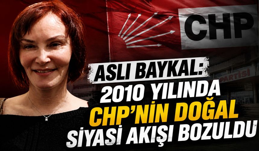 Aslı Baykal: 2010 yılında CHP'nin doğal siyasi akışı bozuldu