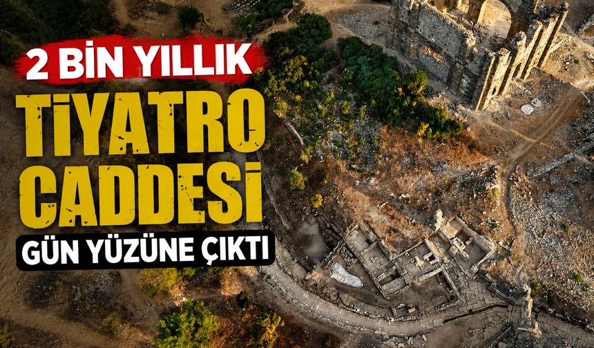 Aspendos'ta 2 bin yıllık tiyatro caddesi gün yüzüne çıktı